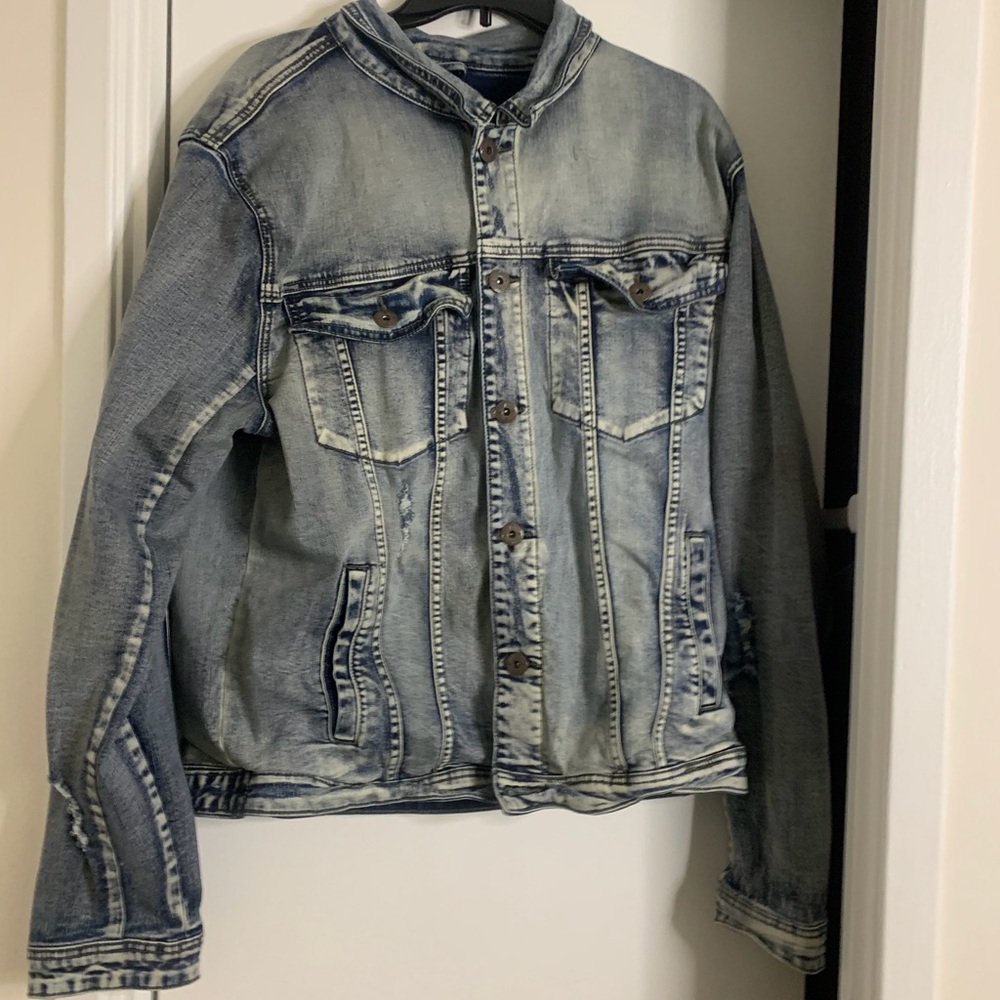 BKYS 2XL lucky charm denim jean jacket heavy bunny outdoor winter embroidered